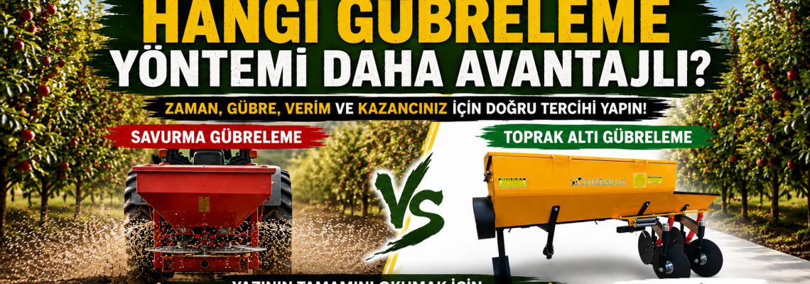 Meyve Bahçelerinde Savurma Gübreleme mi, Toprak Altı Gübreleme mi? Hangisi Daha Avantajlı?