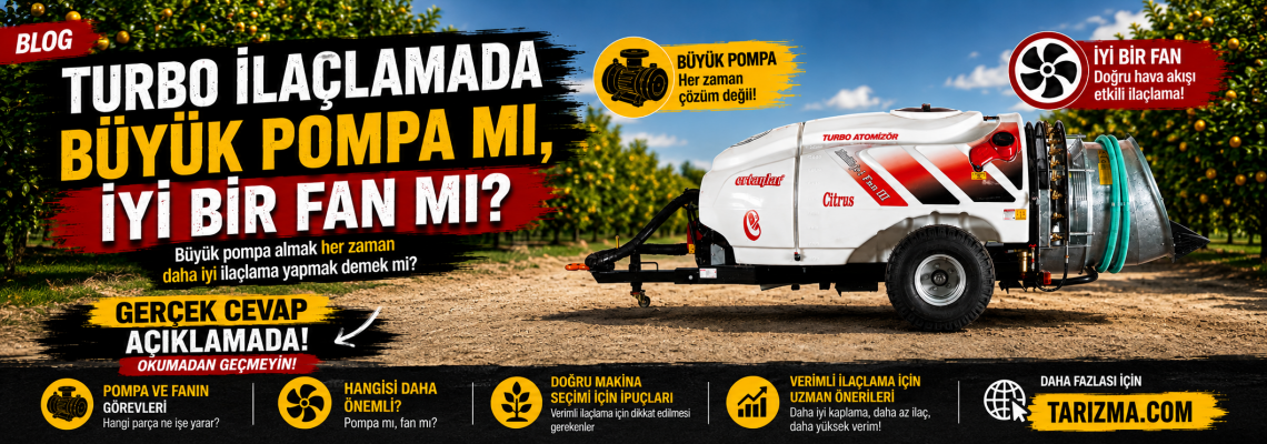 Turbo İlaçlama Makinasında Büyük Pompa mı, Güçlü Fan mı Daha Önemli?