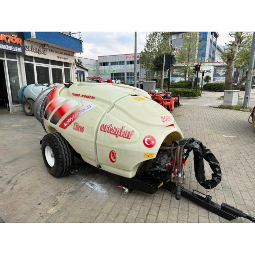 2. El Turbo Fanlı İlaçlama Makinası Ertanlar Multi Jet Fan 3 Citrus 2022 Model 2000 Litre Bahçe Tipi Zirai İlaçlama
