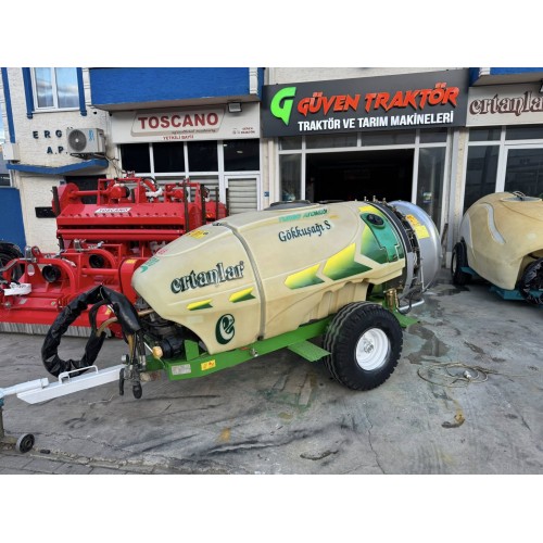 2. El Turbo Fanlı İlaçlama Makinası – 2017 Model Ertanlar Gökkuşağı 1500 Litre, İtalyan Donanımlı