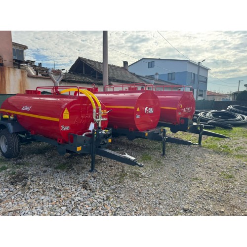 Azimli 5 Ton Su Tankeri – 5000 Litre Tek Dingil Traktör Arkası Su Tankeri