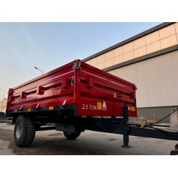 Azimli 2,5 Ton Römork – Yağlı Frenli, Arkaya Devirme, Özel Kapaklı Model