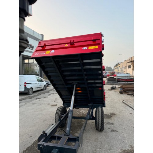 Azimli 2,5 Ton Römork – Yağlı Frenli, Arkaya Devirme, Özel Kapaklı Model
