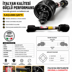Bondioli & Pavesi 90° Geniş Açılı İlaçlama Şaftı 1200 mm Orijinal İtalyan PTO Şaftı  CE Belgeli