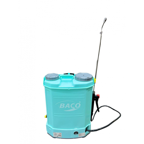 BACO 16A Şarjlı Sırt Tulumbası – 16 Litre Depo, Diyaframlı Pompa, 12V Akü ile Güçlü ve Konforlu İlaçlama